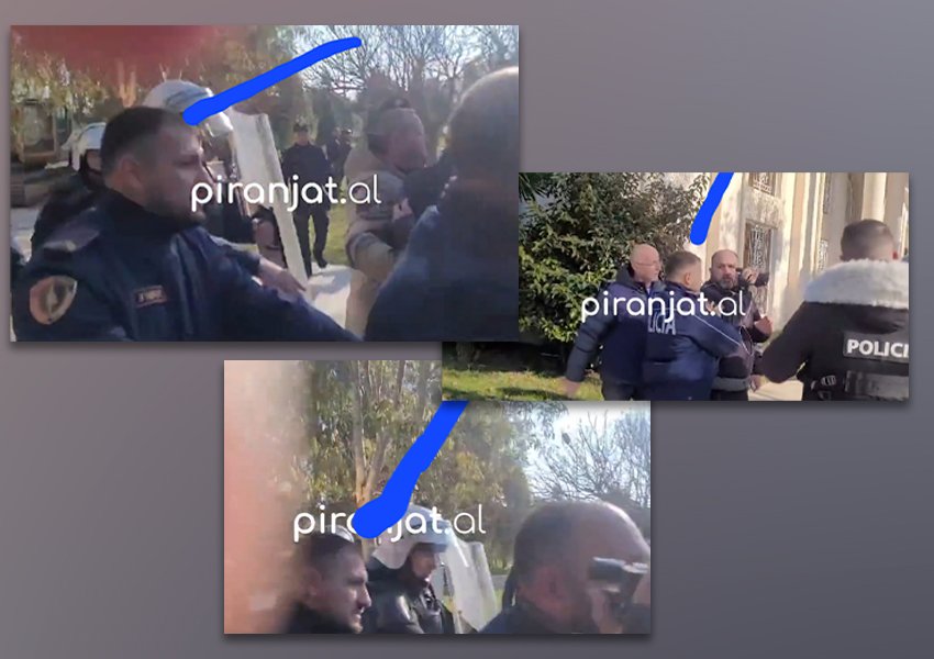 FOTO/ Nipi i Xhevdet Amullit, kreu partisë së Bashës për Shkodrën, dhunon ekipin e ‘Piranjave’