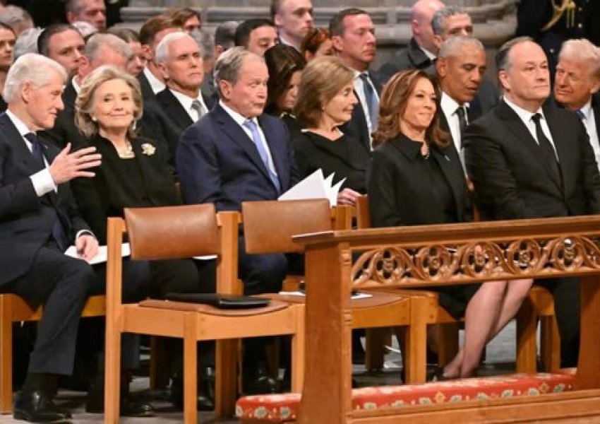 Ceremonia mortore e Jim Carter/ Rivalët politik të Trump, në rresht para tij