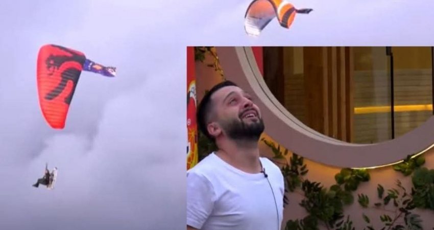 Tri parashuta për Gjestin, artisti nis të qaj nga emocionet