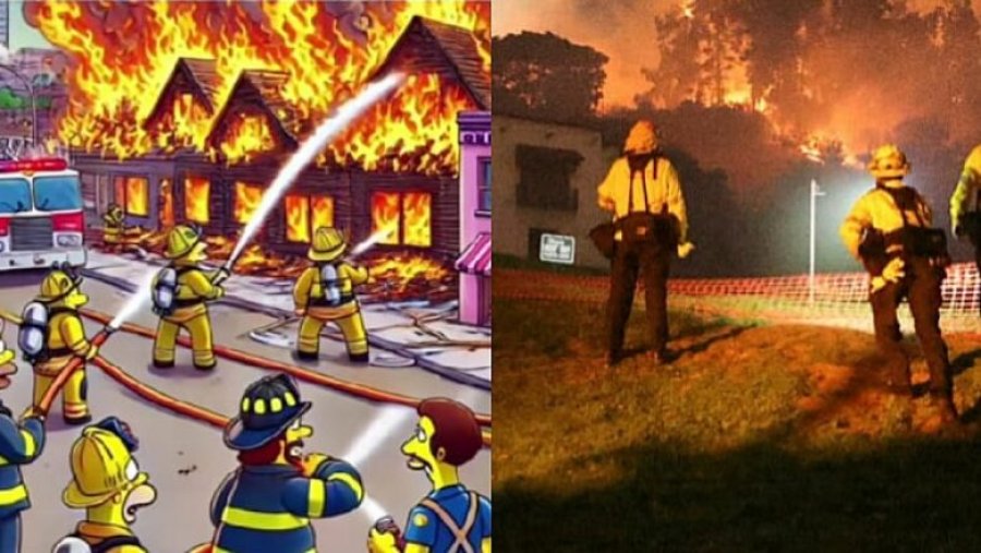‘The Simpsons’ parashikuan zjarret në Los Angeles? Shpërndahet episodi që tregon ngjarjen 