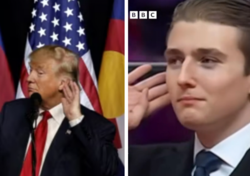 Trump i jep kreditet e fitores Barronit dhe gjesti i djalit të tij tregoi sa të ngjashëm janë...