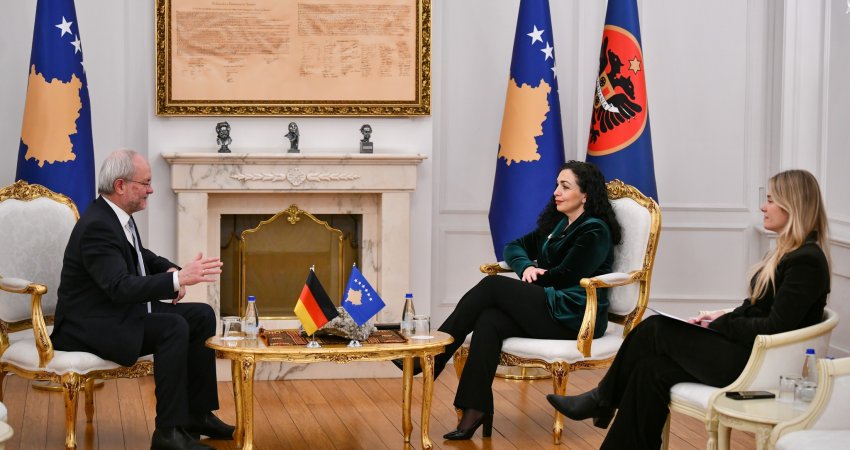 Osmani takohet me deputetin e Bundestagut, flasin për ekonominë e çështjet e sigurisë
