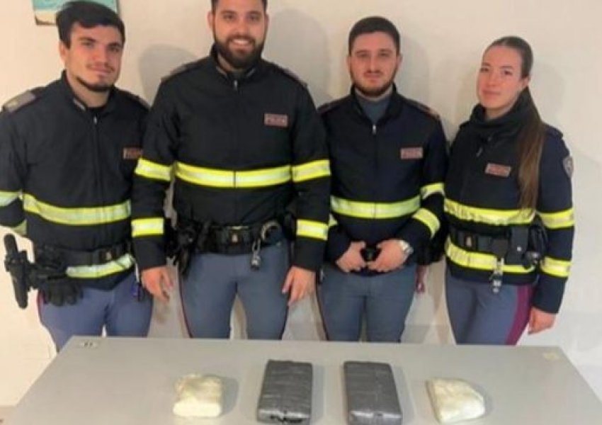 Po trafikonte kokainë me vlerë 300 mijë euro, arrestohet korrieri shqiptar në Itali