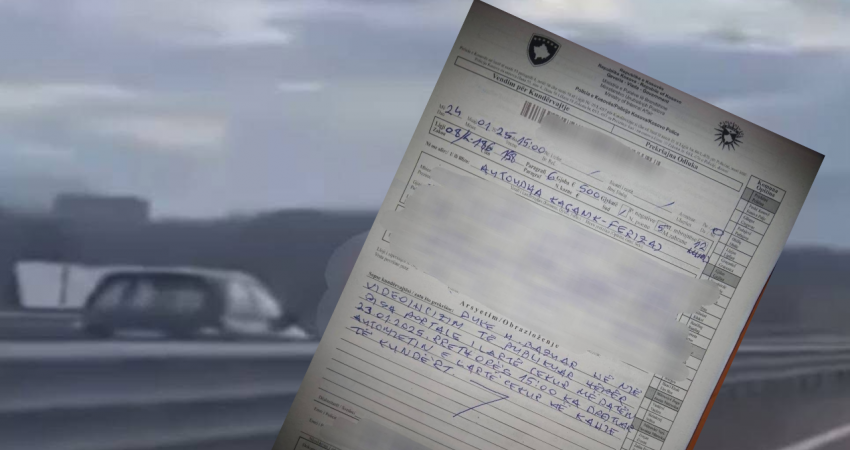 Gjobitet shoferi që ngiste veturën në anën e kundërt në autostradën “Arbën Xhaferi”