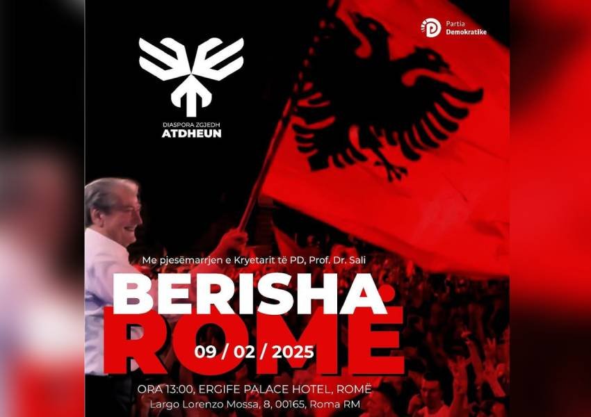 9 shkurt, kryetari i PD-së Sali Berisha takim me diasporën shqiptare në Romë
