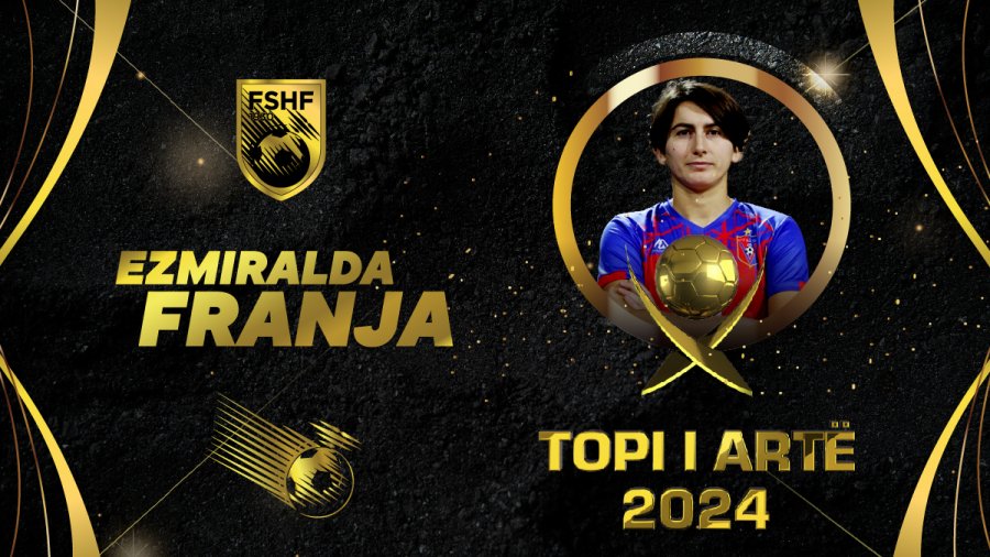 Ezmiralda Franja, “Topi i Artë” për vajza 2024, trofeun ia jep Gaizka Mendieta