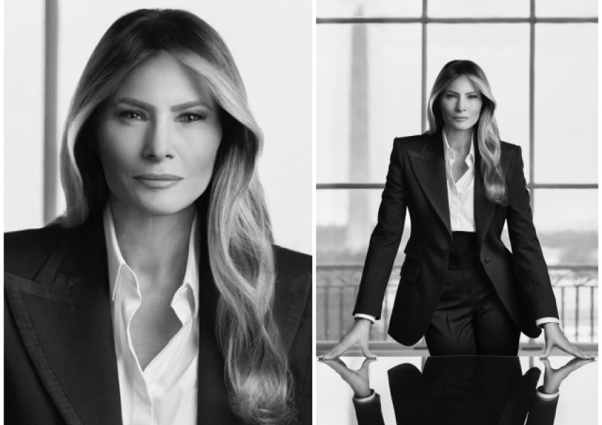 Vogue kritikon portretin zyrtar të Melania Trump-it në Shtëpinë e Bardhë