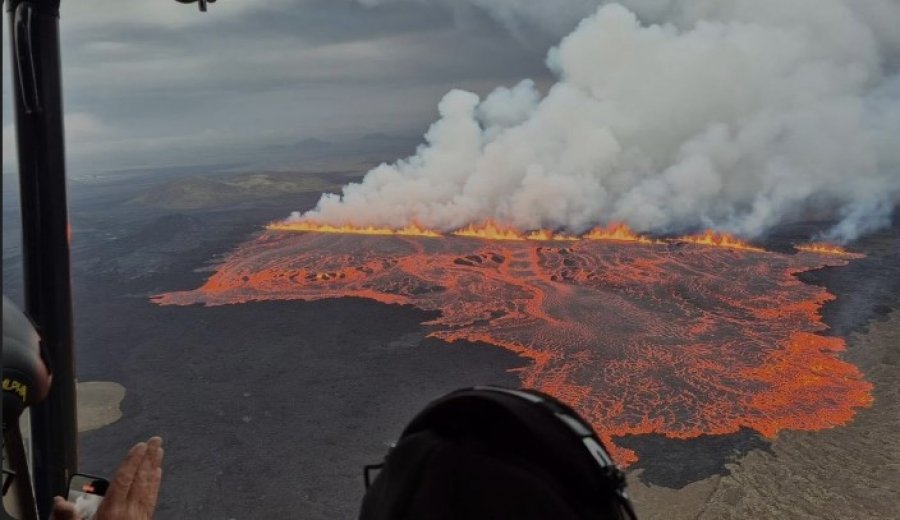 Shpërthen sërish një vullkan në Islandë, rrëke llave në gadishullin Reykjanes