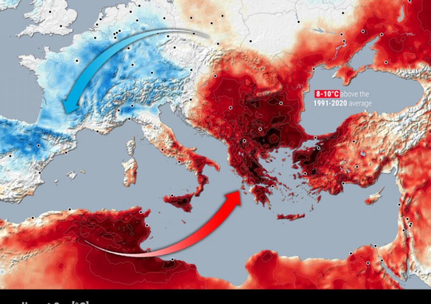Ballkani përvëlohet nga vala e tretë e të nxehtit: Temperaturat mbi 44°C, Shqipëria ndër zonat më të prekura këtë javë