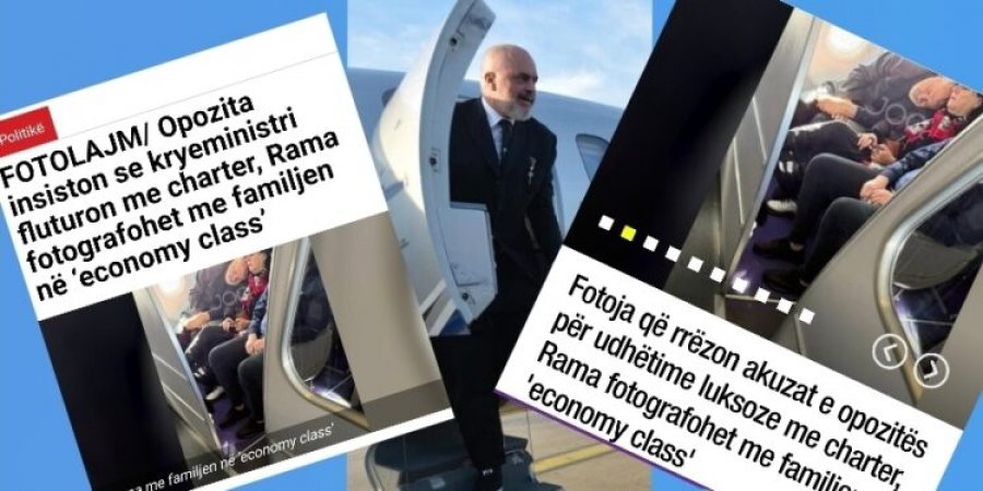 Fotoja alibi se Rama nuk udhëton me çarter