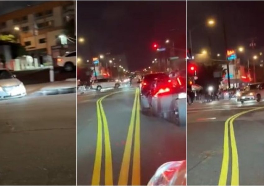 Kaos dhe panik në rrugë, shoferi ‘shkon furishëm me makinë’ drejt protestuesve në Los Angeles