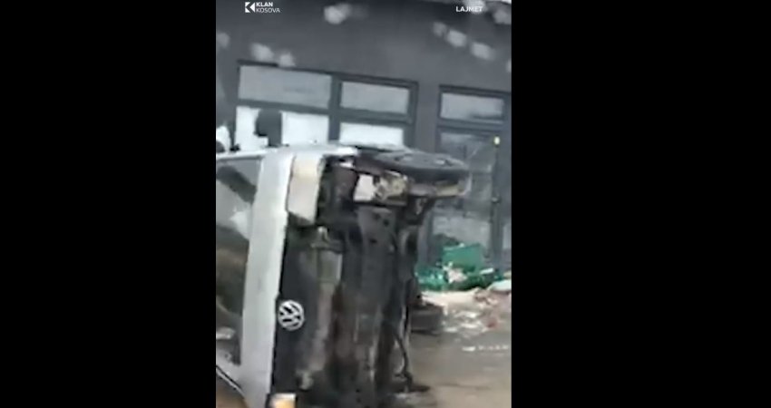 Vetaksidentohet një veturë në Prugovc të Prishtinës 