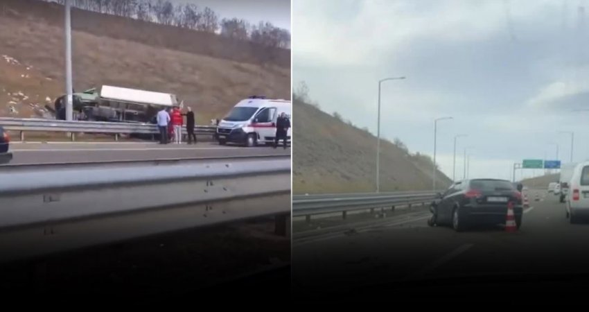 Aksident i rëndë në autostradën “Ibrahim Rugova”, përplaset kamioni me një veturë