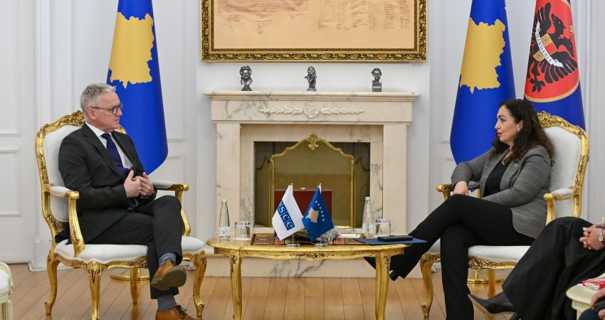 Osmani takohet me ambasadorin e ri të OSBE-së në Kosovë