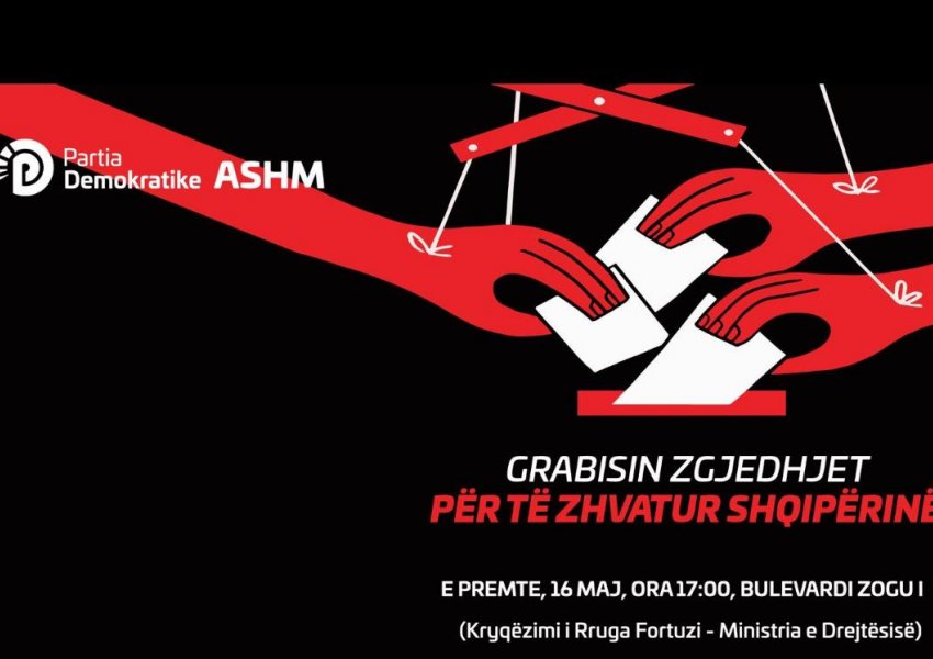 ‘Grabitin zgjedhjet për të zhvatur Shqipërinë’/ PD protestë sot në Bulevardin e Ri