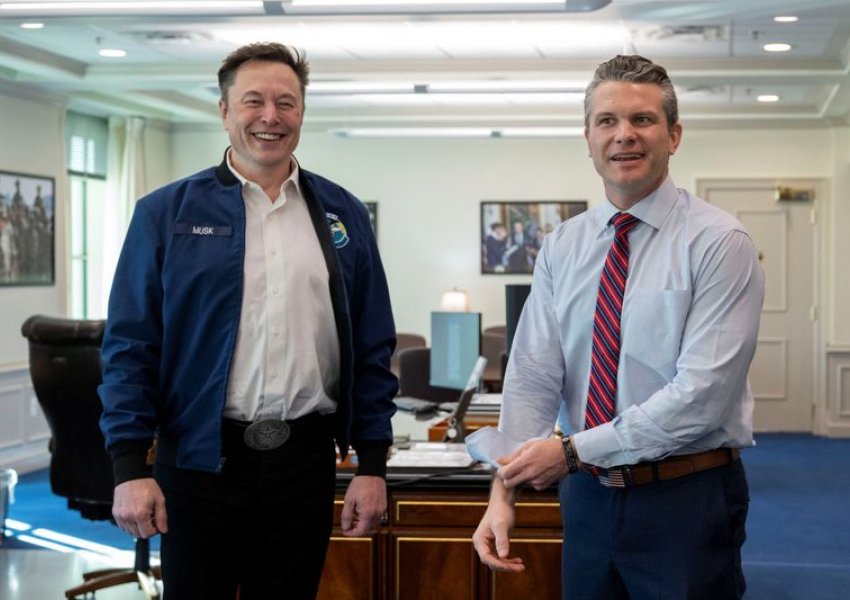 Sekretari i Mbrojtjes i SHBA-së, Pete Hegseth takim me miliarderin Elon Musk në Pentagon
