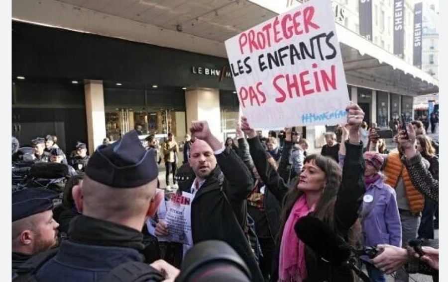 Protesta dhe turma ndërsa Shein hap dyqanin e parë të përhershëm në Paris