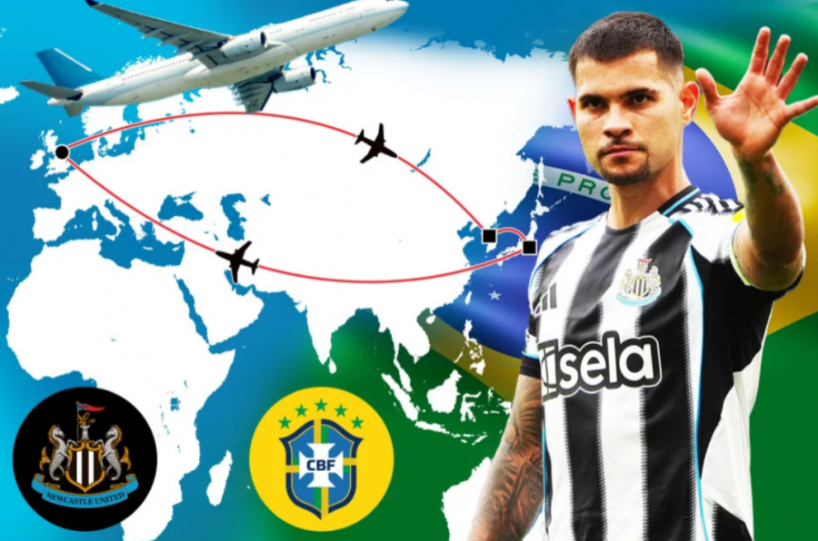 Frikë në ajër për ‘yjet’ e Newcastle, aeroplani Guimarães dhe Joelinton detyrohet të kthehet urgjentisht në Amsterdam