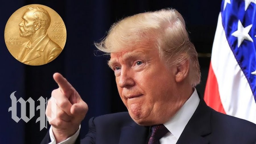 Trumpi shfaqet si një figurë dominuese në sfondin e Çmimit Nobel për Paqe
