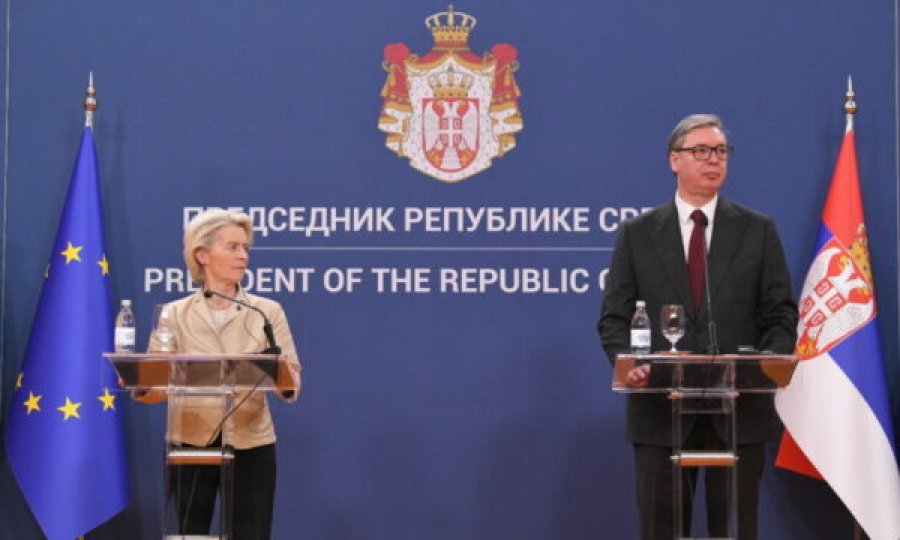Von der Leyen pas takimit me Vuçiqin: BE kërkon liri, e jo represion, përfshirë këtu të drejtën për tubime