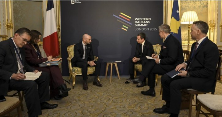 Kurti gjatë qëndrimit në Londër takoi ministrin francez Haddad, folën për sigurinë dhe zhvillimet rajonale