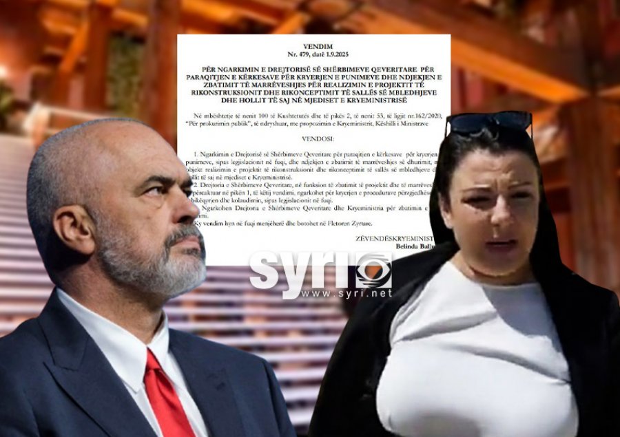 Çmenduria e Ramës/ Pasi shpenzoi 5 mln euro për Kopshtin e Edenit, do japë miliona për hollin dhe sallën e mbledhjeve në kryeministri