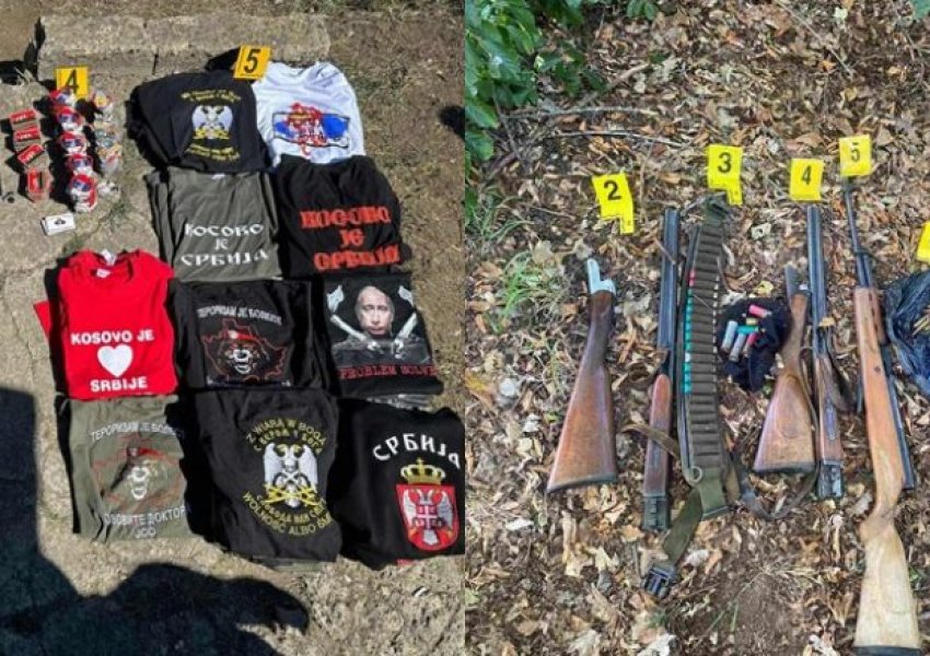 Nga armët tek simbolet nacionaliste, çfarë zbuloi policia në bastisjet e fundit në veri