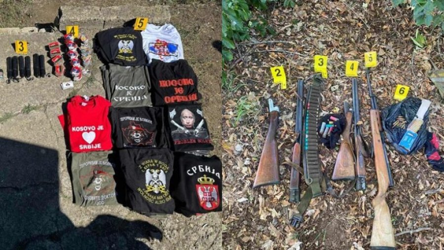 Nga armët tek simbolet nacionaliste, çfarë zbuloi policia në bastisjet e fundit në veri