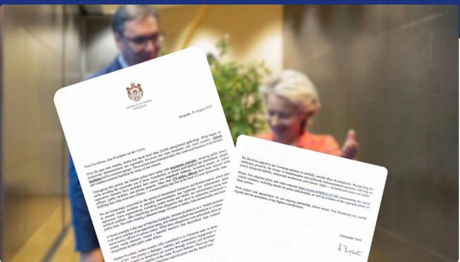 Letra e turpit për BE-në/ Vuçiç në panik, i ankohet von der Leyen, teksa policia e tij akuzohet për dhunë barbare ndaj studentëve