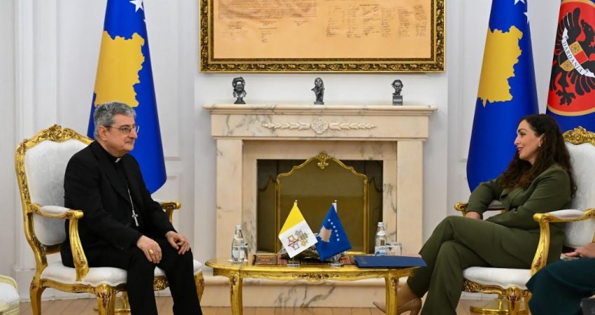 Vizita e parë e Nuncit Apostolik në Kosovë, Osmani thekson rëndësinë e marrëdhënieve me Vatikanin