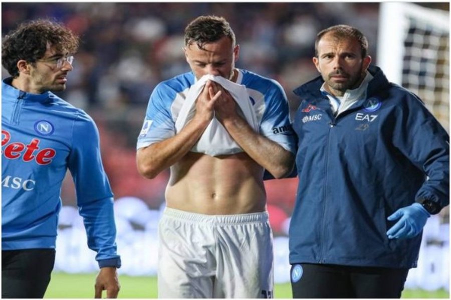 Napoli në ankth, Amir Rrahmani në pritje të ekzaminimeve pas lëndimit me Kosovën