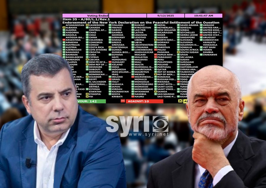 Shqipëria absteneon në OKB për rezolutën e zgjidhjes me dy shtete, Abilekaj: Rama e vë vendin në shërbim të interesave personale