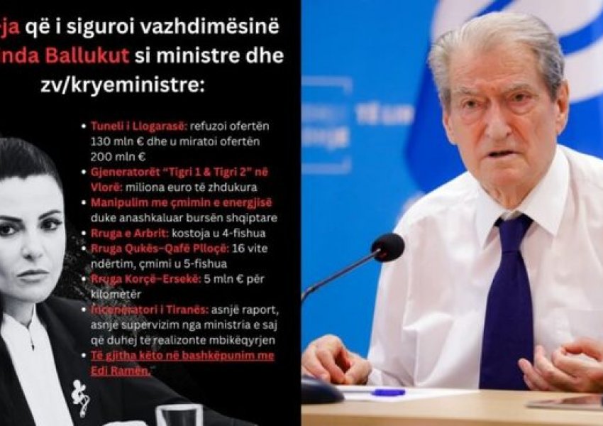 Berisha publikon ‘CV-në’ e Ballukut: I siguroi vazhdimësinë si ministre