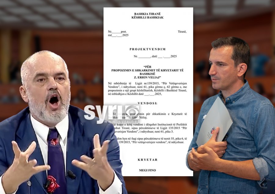 Urdhëri i Ramës/ Këshilltarët e PS depozitojnë kërkesën për shkarkimin e Erion Veliajt nga bashkia