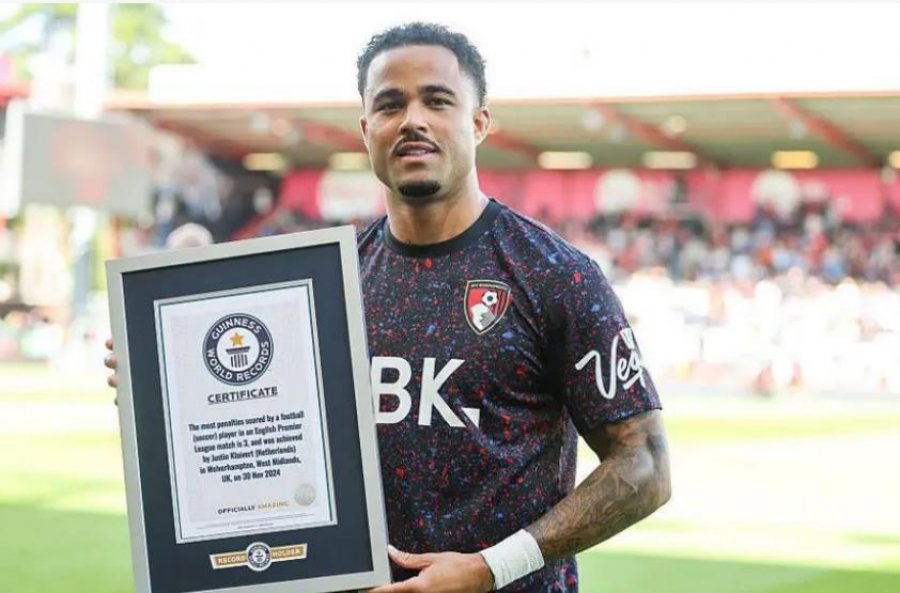 Justin Kluivert imiton të atin dhe hyn në librin e rekordeve ‘Guinness’