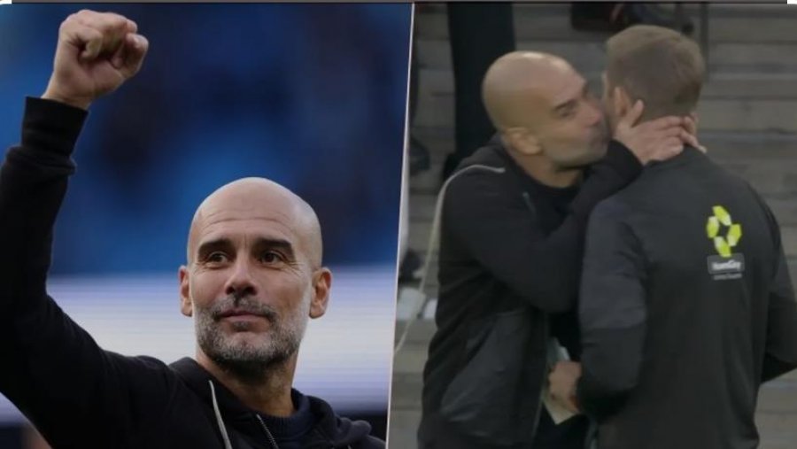 Guardiola, nga protestat te gjesti i papritur: një puthje për arbitrin e katërt