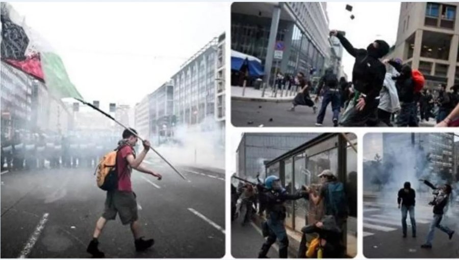 Dhjetëra mijëra protestues në Itali për Gazën, përleshje të dhunshme në Milano, 60 policë të plagosur