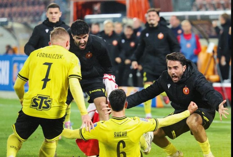 VIDEO/ Shehu, njeriu i momentit te Vidzev Lodz, shënon gol në kohën shtesë dhe penalltinë e kualifikimit