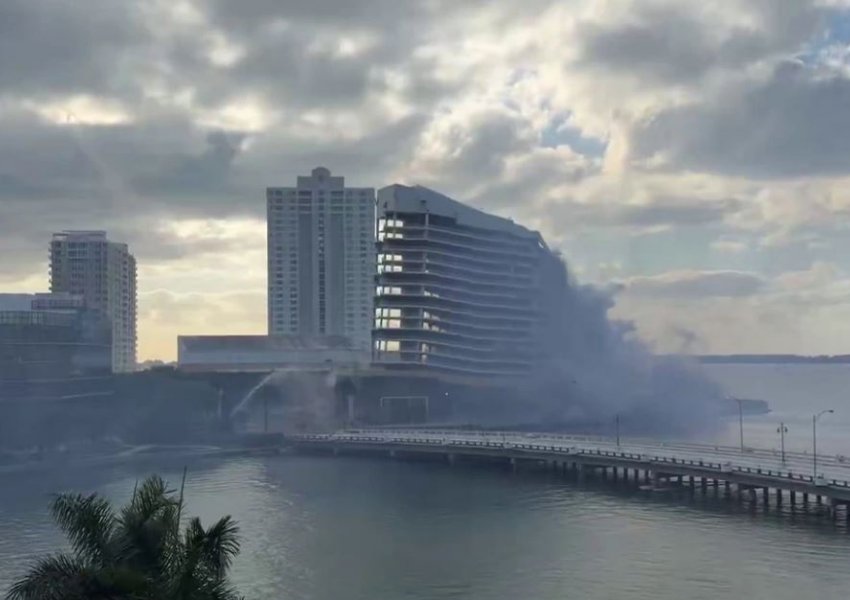 VIDEO/ E pazakontë në Miami, hoteli ikonik 23-katësh 'zhduket' për 20 sekonda