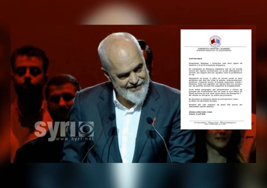 Komuniteti Shqiptar i Selanikut bojkoton teatrin e Ramës: Diaspora duhet të jetë partnere reale, jo dekor…