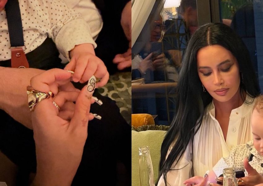 FOTO/ Dafina Zeqiri zbulon për herë të parë portretin e të birit në ditëlindjen e saj 