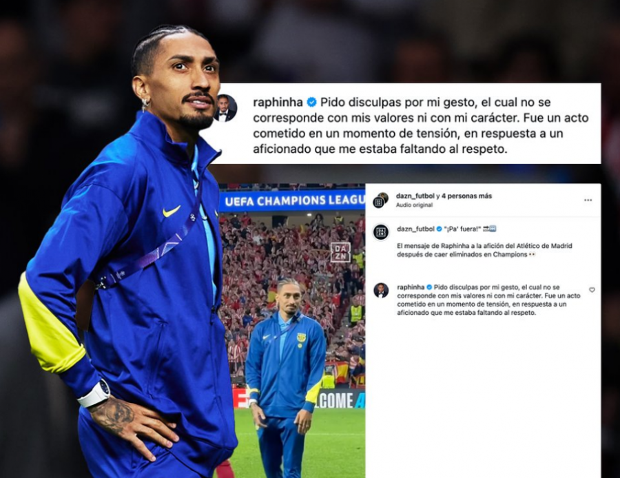 VIDEO/ Raphinha kërkon falje pas gjestit ndaj tifozëve të Atletico-s