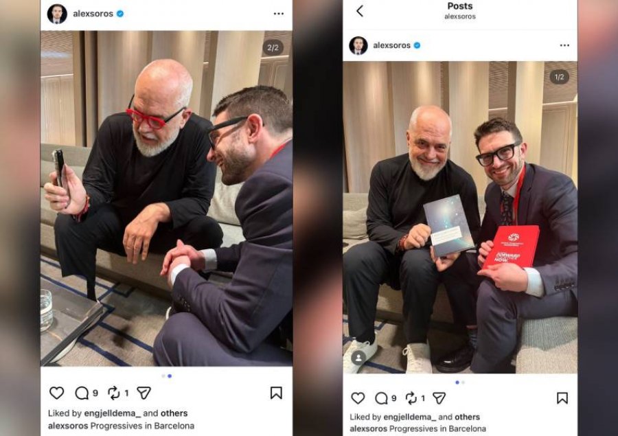 Alex Soros dekonspiron Ramën, i publikon FOTO-n nga takimi në koalicionin anti-Trump në Barcelonë