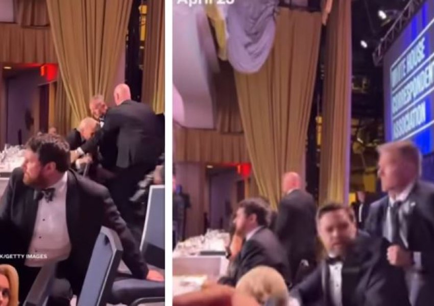 VIDEO- Trump i rrethuar nga Forcat e Sigurisë, J.D Vance tërhiqet nga karrigia! Pamje të reja nga evakuimi në darkën e gazetarëve