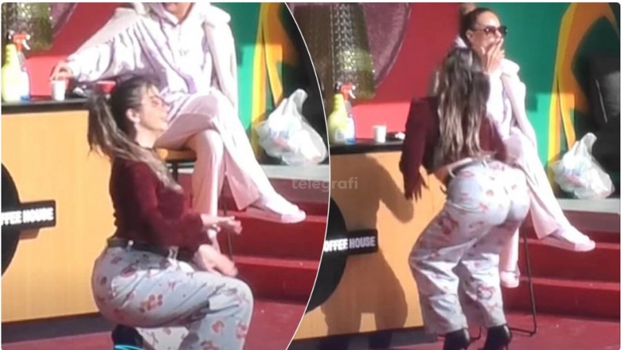 Alba tërheq vëmendjen me kërcimin sensual në oborrin e shtëpisë