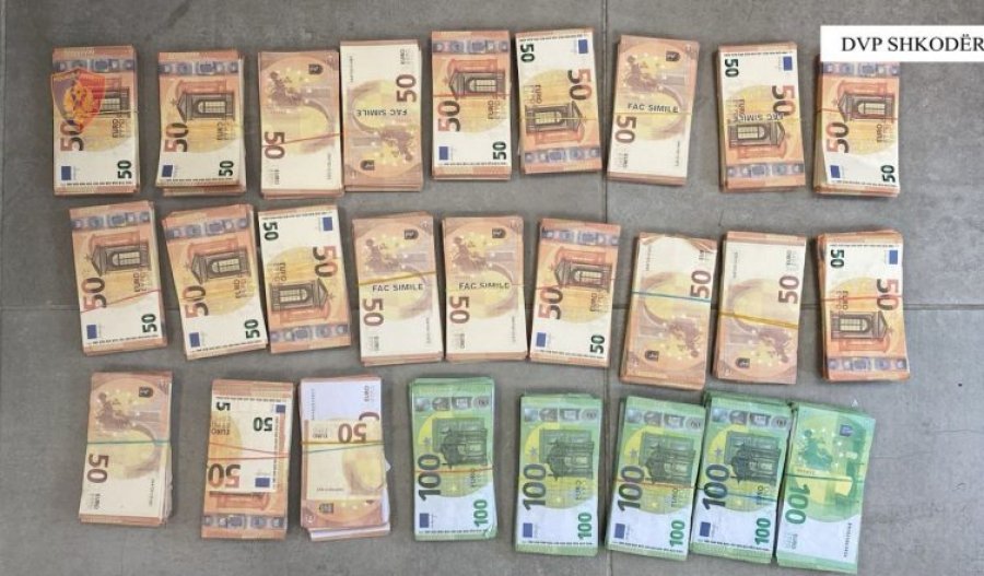 Arrestohet 19-vjeçari në Shkodër, i sekuestrohen 163 mijë euro të falsifikuara, një makinë e vjedhur dhe municion luftarak