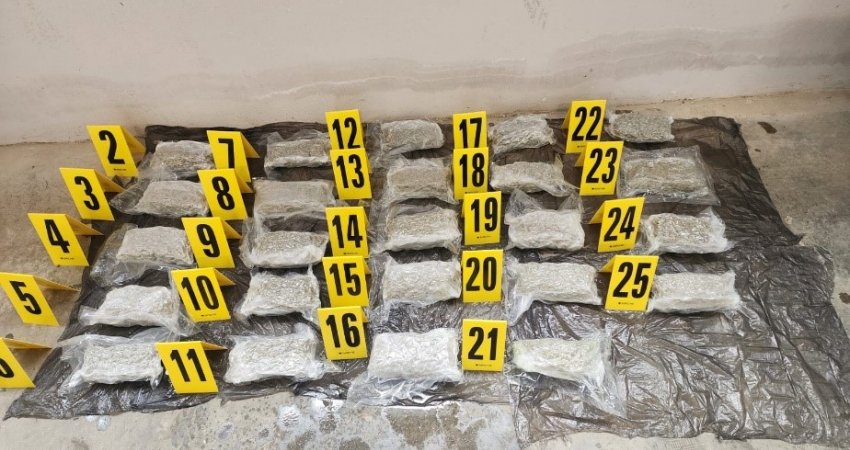 Policia sekuestron rreth 7 kg marihuanë në Merdare, arrestohet i dyshuari