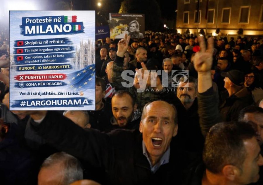 ‘Europë, jo narkoshtet! Të rinjtë largohen…!’/ Shqiptarët protestojnë në Milano: Rama largohu