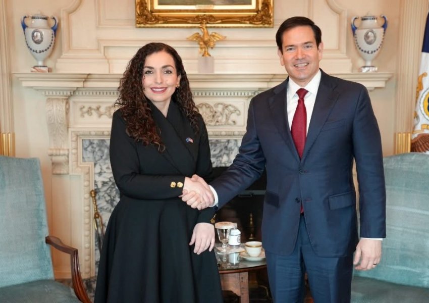 Vjosa Osmani pritet në takim nga sekretari amerikan, Marko Rubio