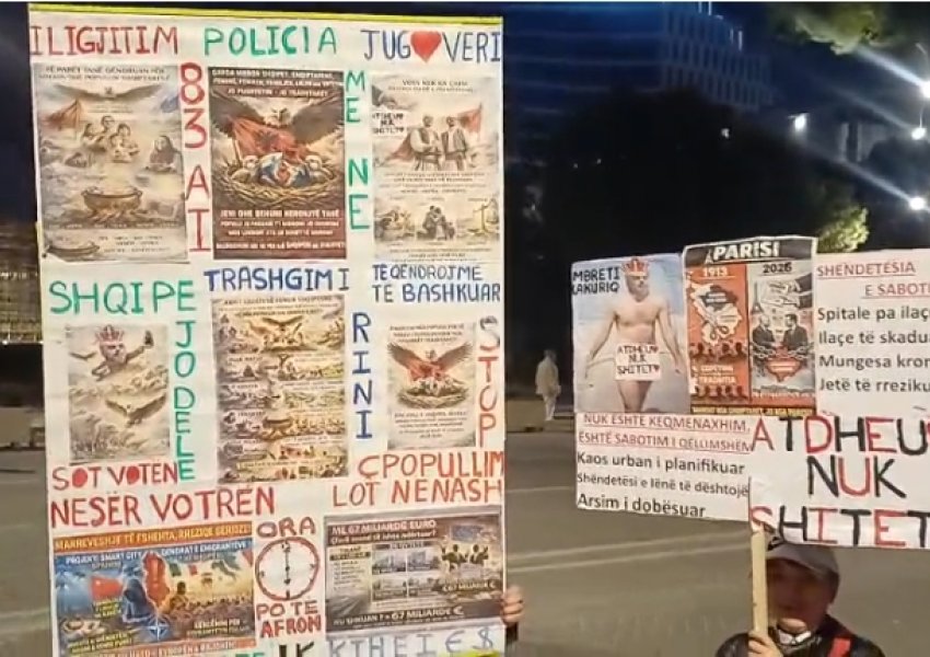 VIDEOLAJM/ 'Sot votën, nesër votrën', qytetarët me pankarta që simbolizojnë shpopullimin e Shqipërisë